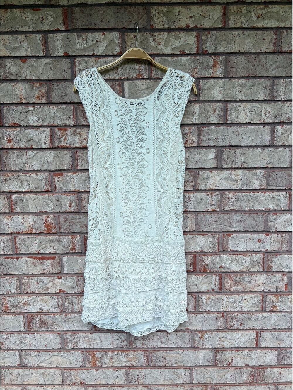 American Eagle Off White Crochet Dress Size XS